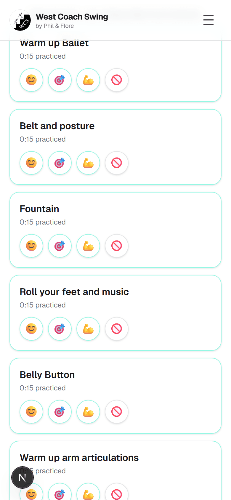 Drill recap screen with Easy, Perfect, Difficult rating buttons